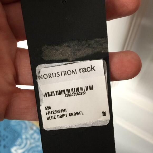 Free Press Raglan Hacci Long Sleeve Sweater Crew Neck Blue Drift Size Medium - Picture 5 of 5